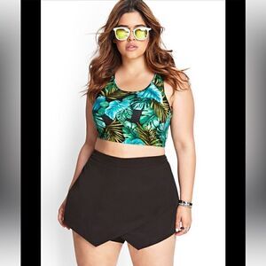 Forever 21 Tropical Floral Crop Top